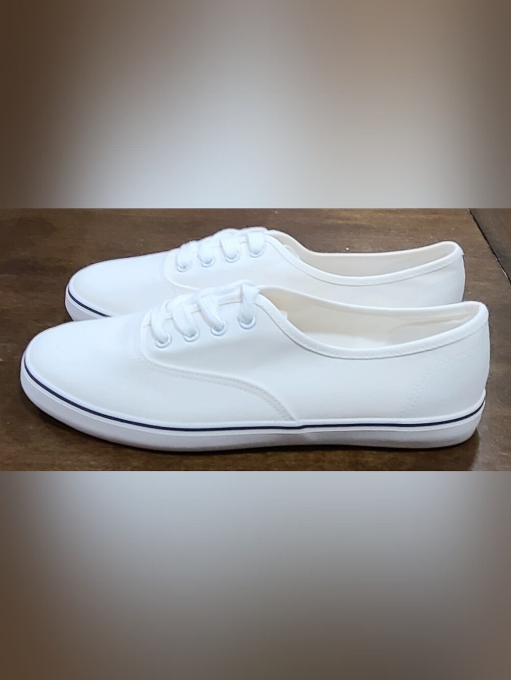 Old Navy Canvas White Prep Sneakers for Women